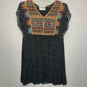 Savannah Jane Emboidered Polka Dot Mini Dress